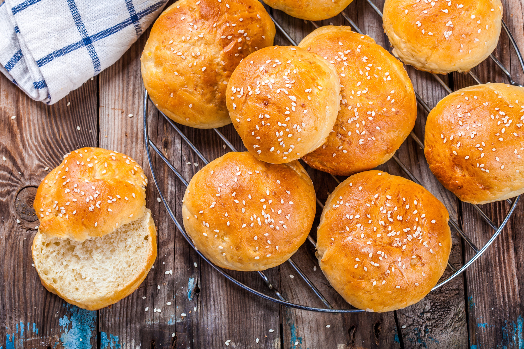 Homemade Sourdough Burger Buns - Grit